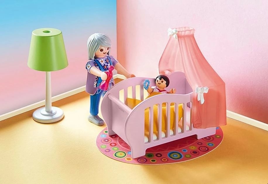 Set lodrash Playmobil Dollhouse 70210, 43 pjesë, Dhomë fëmijësh
