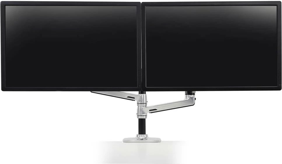 Krah monitori Ergotron LX Dual Stacking, 2 ekrane, 24 inch, rregullim lartësie, ngjyrë argjendtë