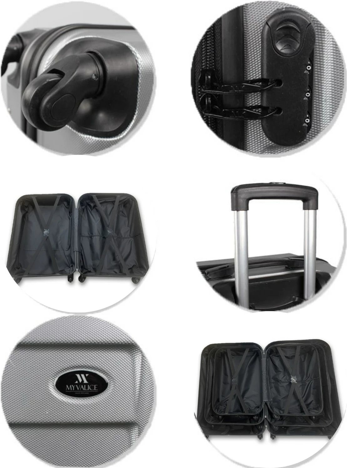 Set valixhesh (2 copë), ngjyrë ari, Zoozie Bags, 8473