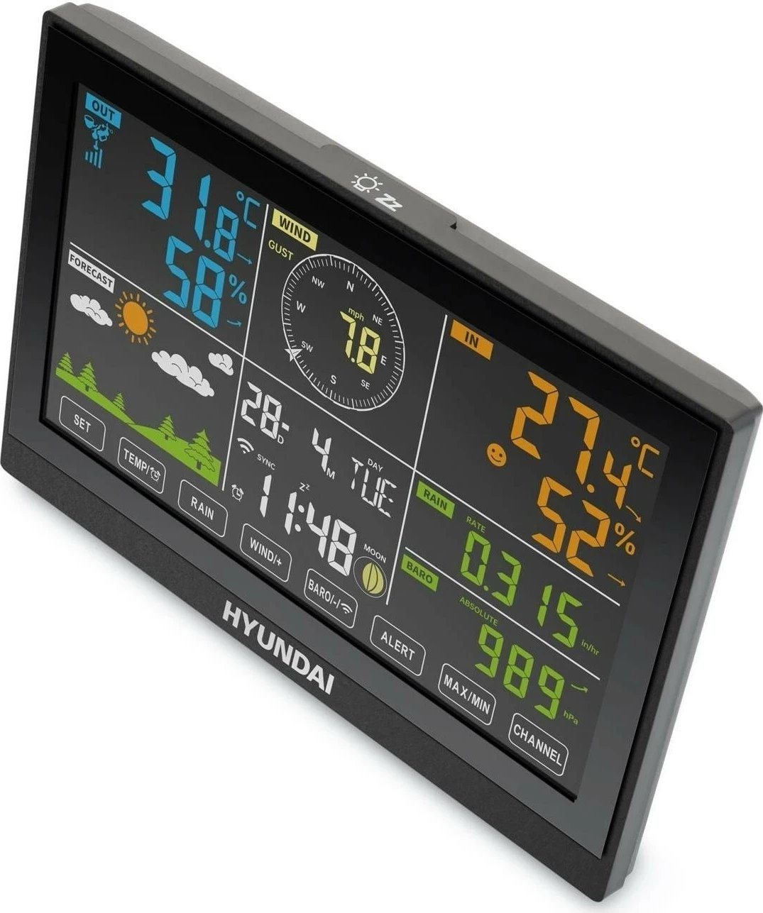 Stacion moti Hyundai HY-WSP5200WIFI, WiFi, ekran i ndriçuar, i zi