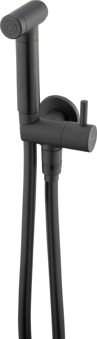 Set bidet Deante ANW N51B me lidhje të pjerrët, mbajtës marrës, Zi