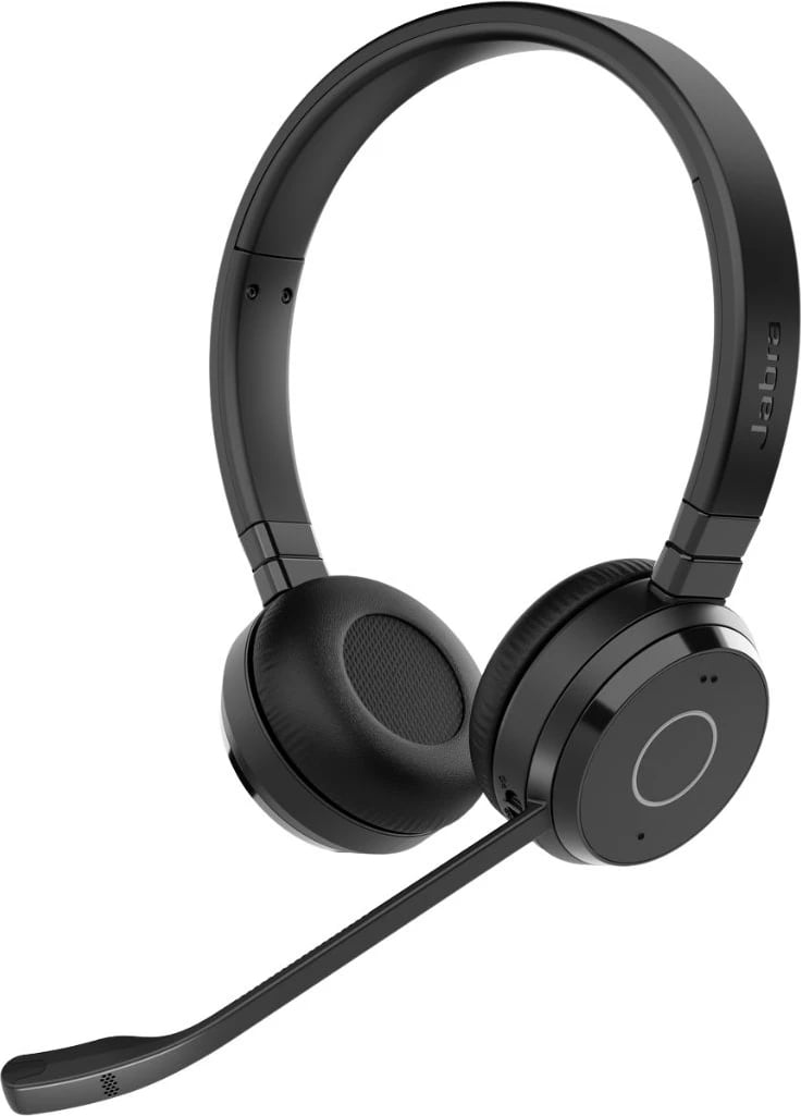 Headset, Jabra Evolve 65 MS 6699-833-399, stereo me mikrofon boom, ngjyrë e zezë