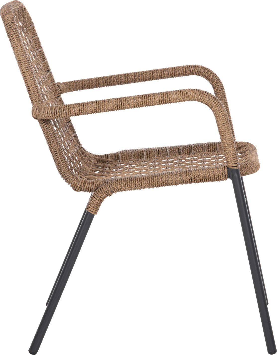 Karrige alumini SPANO, kornizë antracit, ratan sintetik bezhë, 55.5x58x81H cm