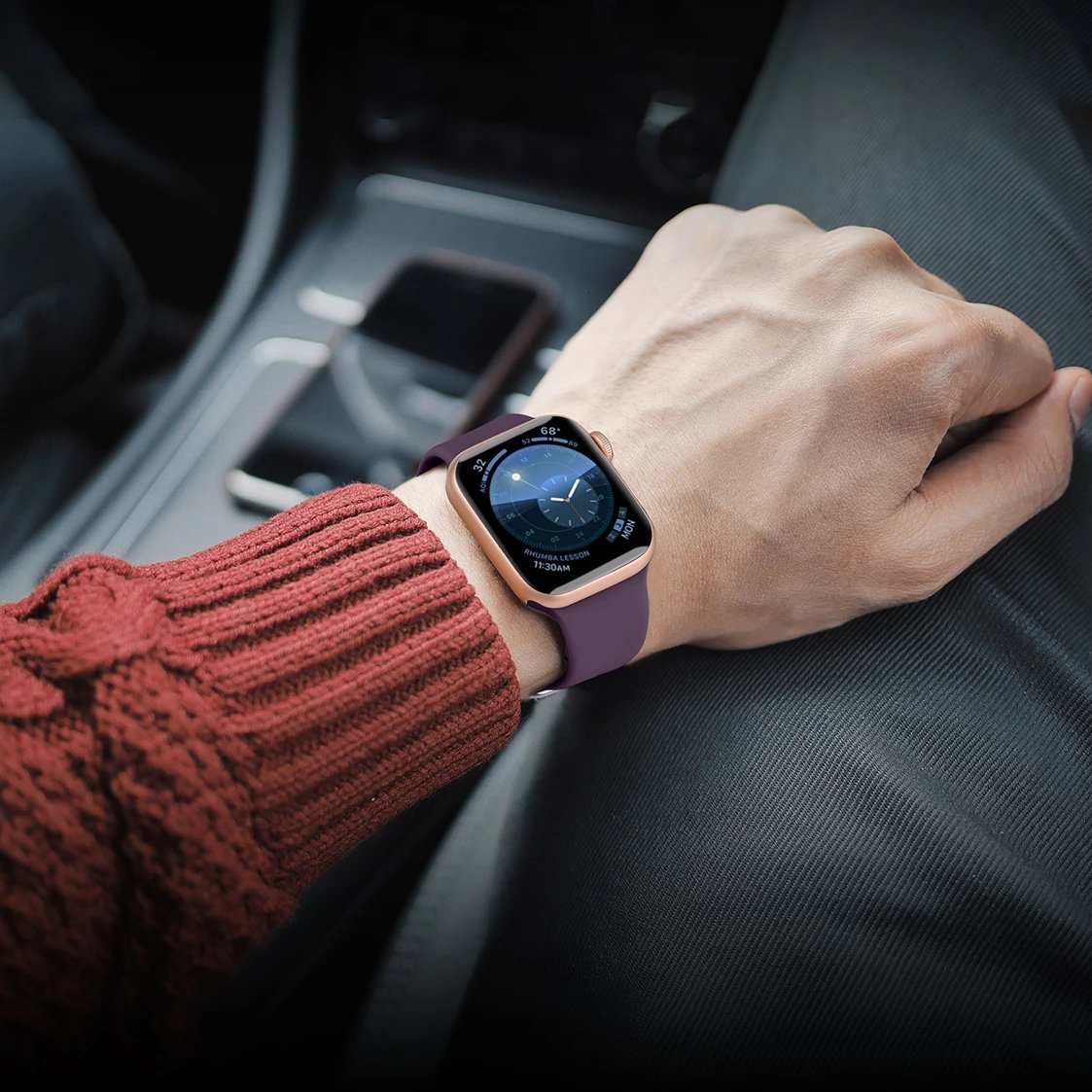 Rrip silikoni për orë Hurtel, për Apple Watch 9/8/7/6/5/4/3/2/SE 41/40/38mm, Verdhë