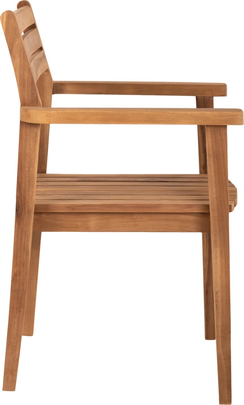 Karrige ERIETTA FH9534 dru TEAK ngjyrë natyrale e grumbullueshme 60x54x87Hcm