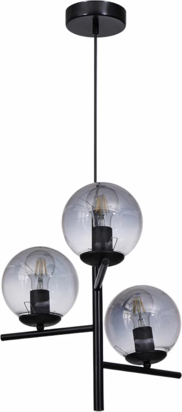 Llambë tavani Opviq, 9008-4, gri dhe e zezë