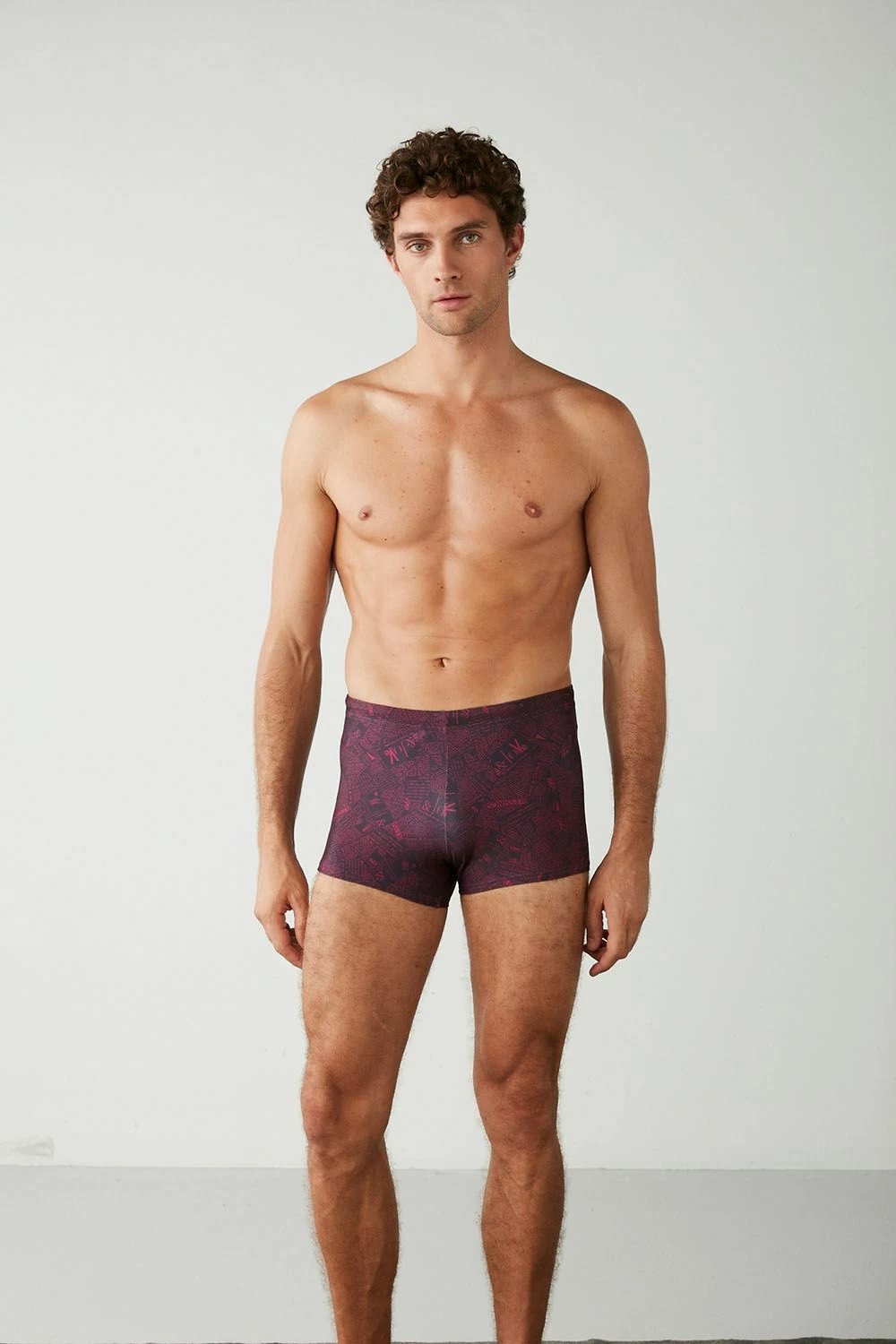 Slip short Jumeon, ngjyrë burgundy, Medit Lyc