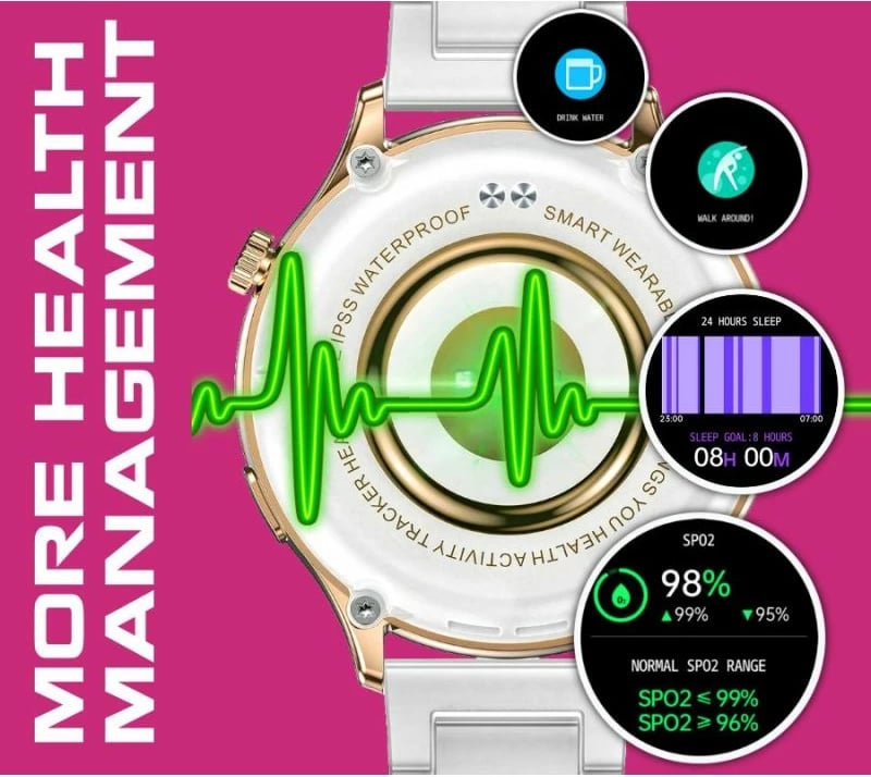 Smartwatch për femra Rubicon, rozë