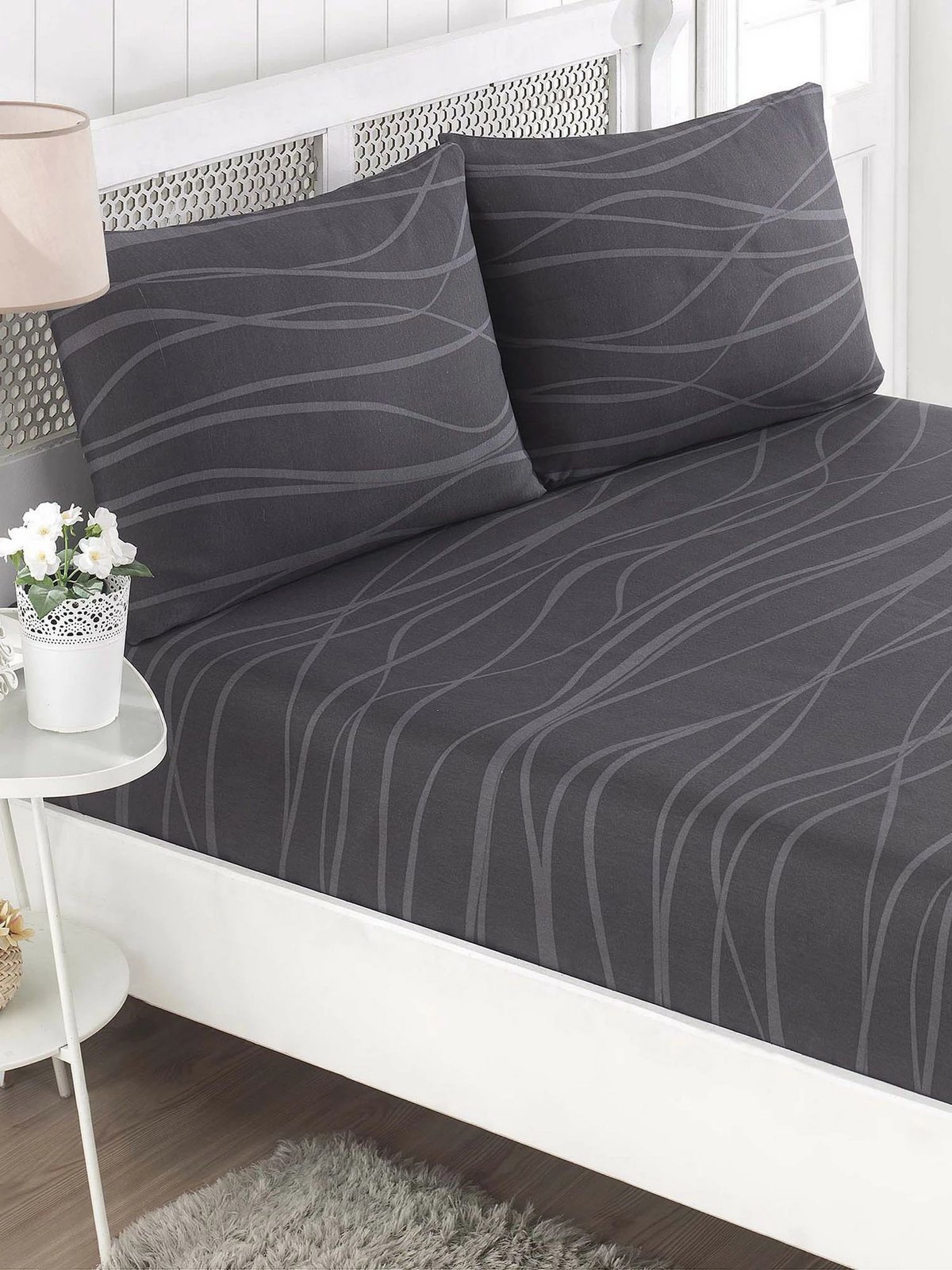 Set çarçafësh dopio, ngjyrë gri, L'Essentiel Linge de Maison