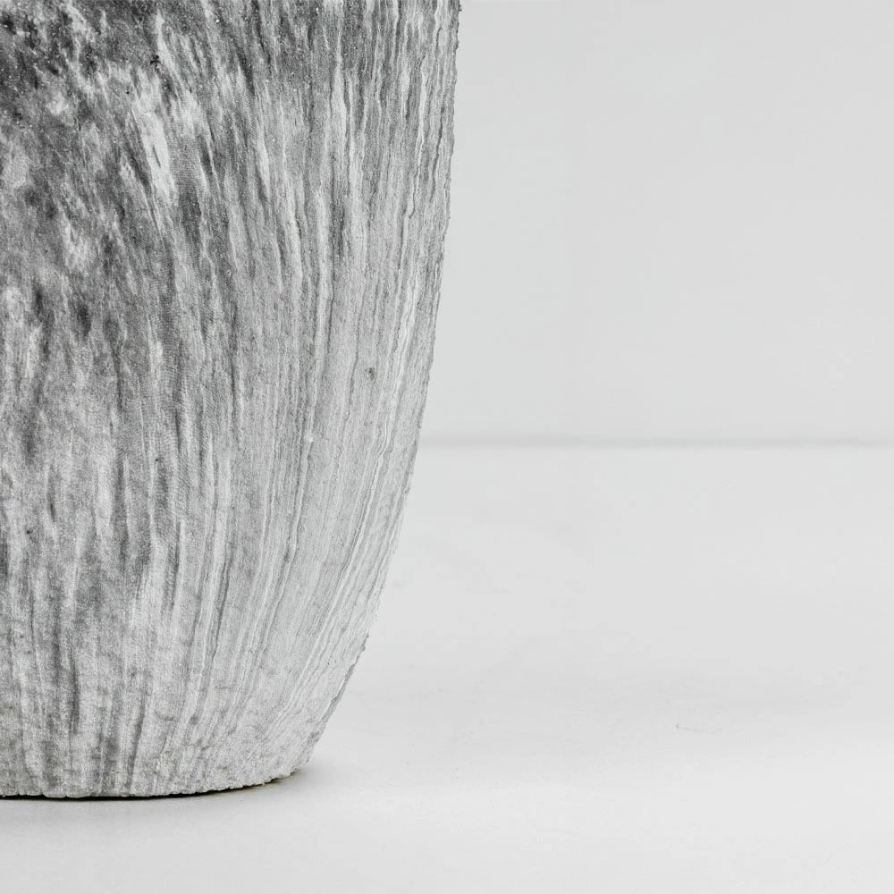 Set vazo VINSON, 3 copë, qeramikë, gri-bardhë, 30x30x31 cm