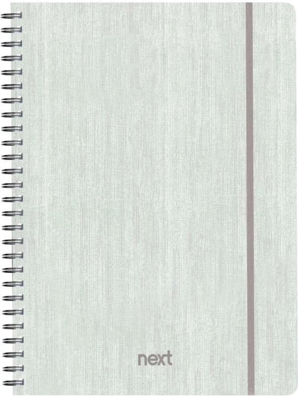 Fletore spirale Next, 3 lëndë, 17x25cm, e bardhë