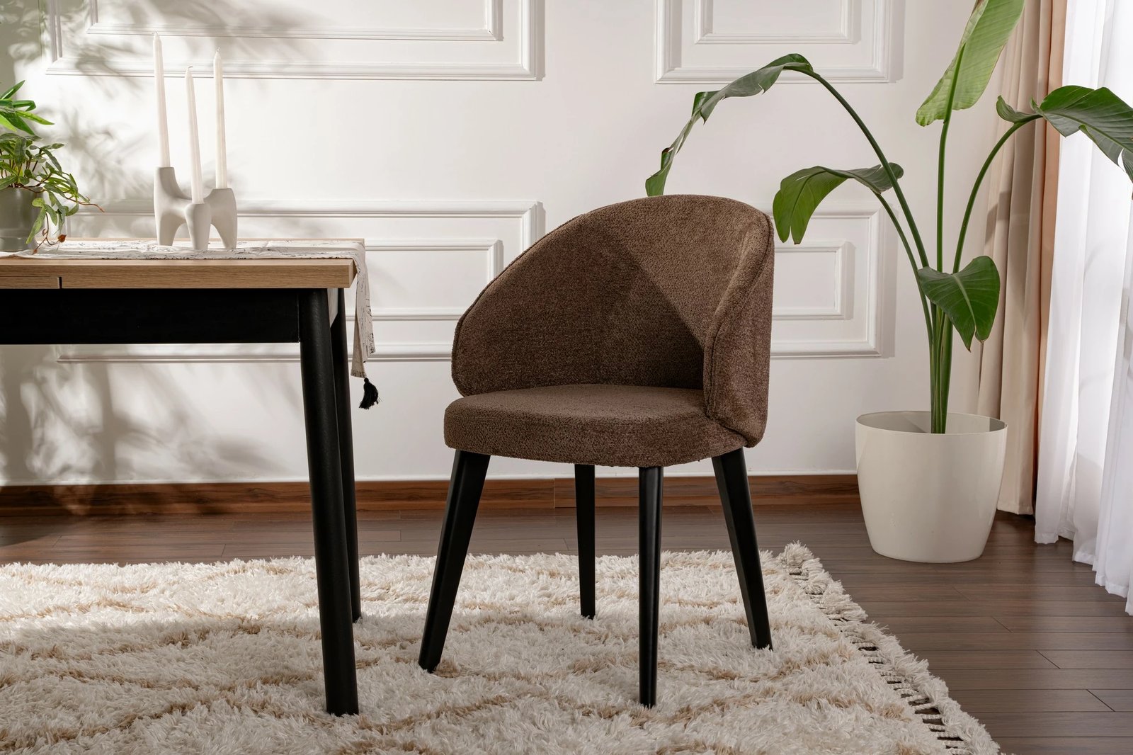 Set karrigesh (2 copë) Skye Decor, Bentley, kafe, e zezë