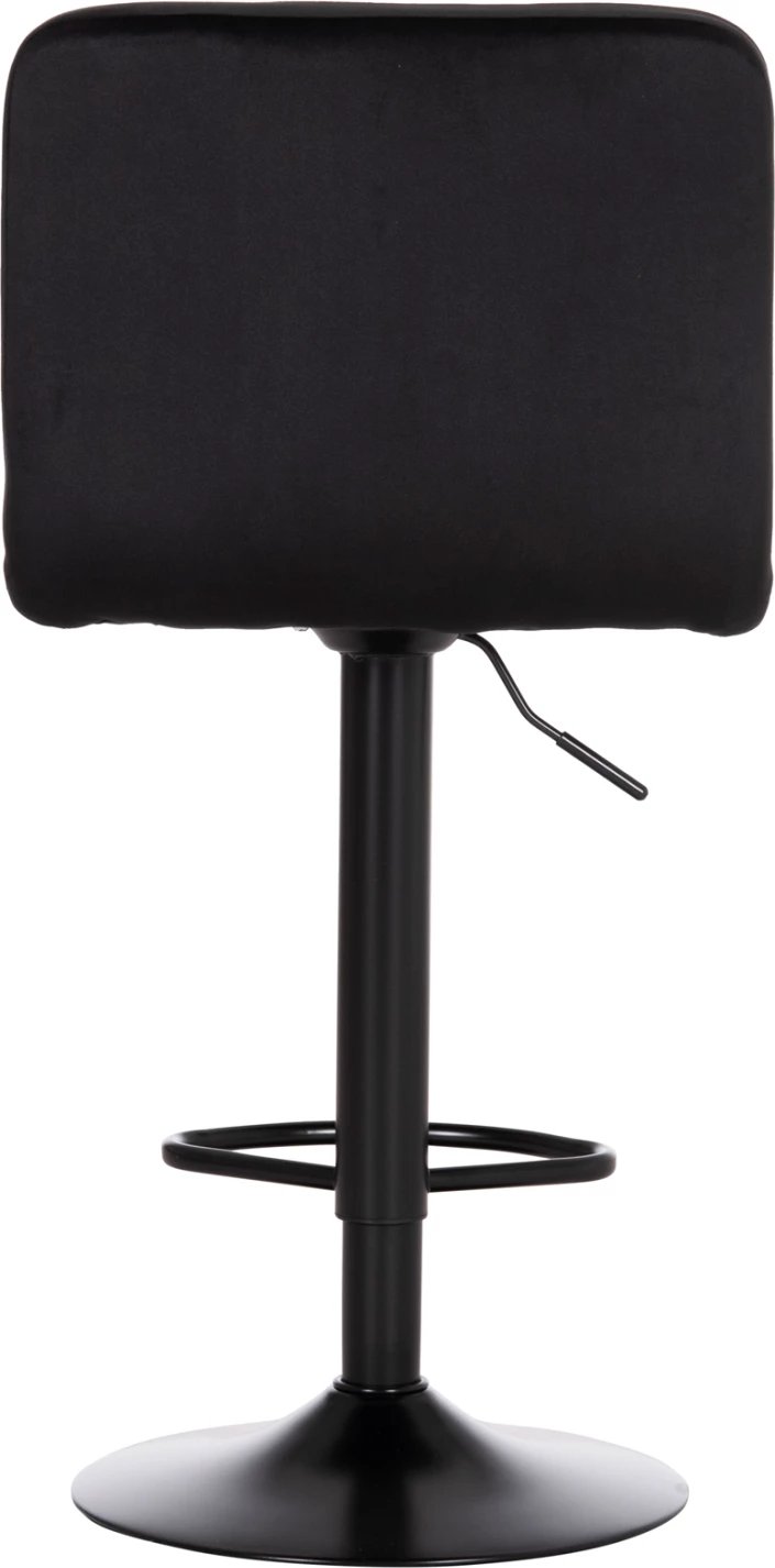 Karrige për bar rrotulluese DIANA, kadife e zezë, metal mat, 44x52x109cm, set prej 2 copë