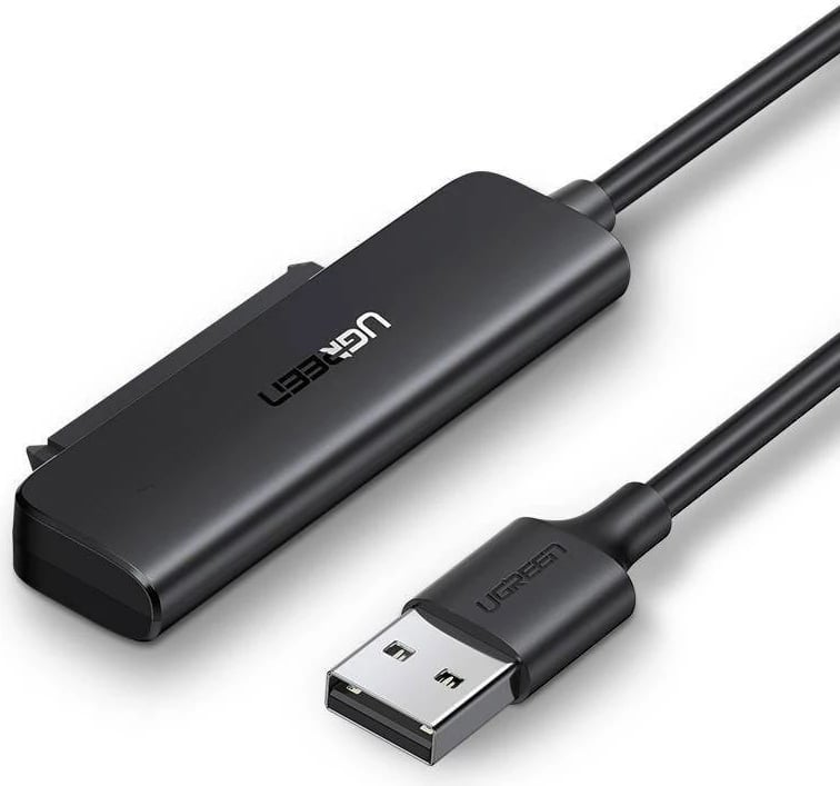 Adapter UGREEN për HDD/SSD 2.5" SATA III në USB 3.2 Gen 1, i zi