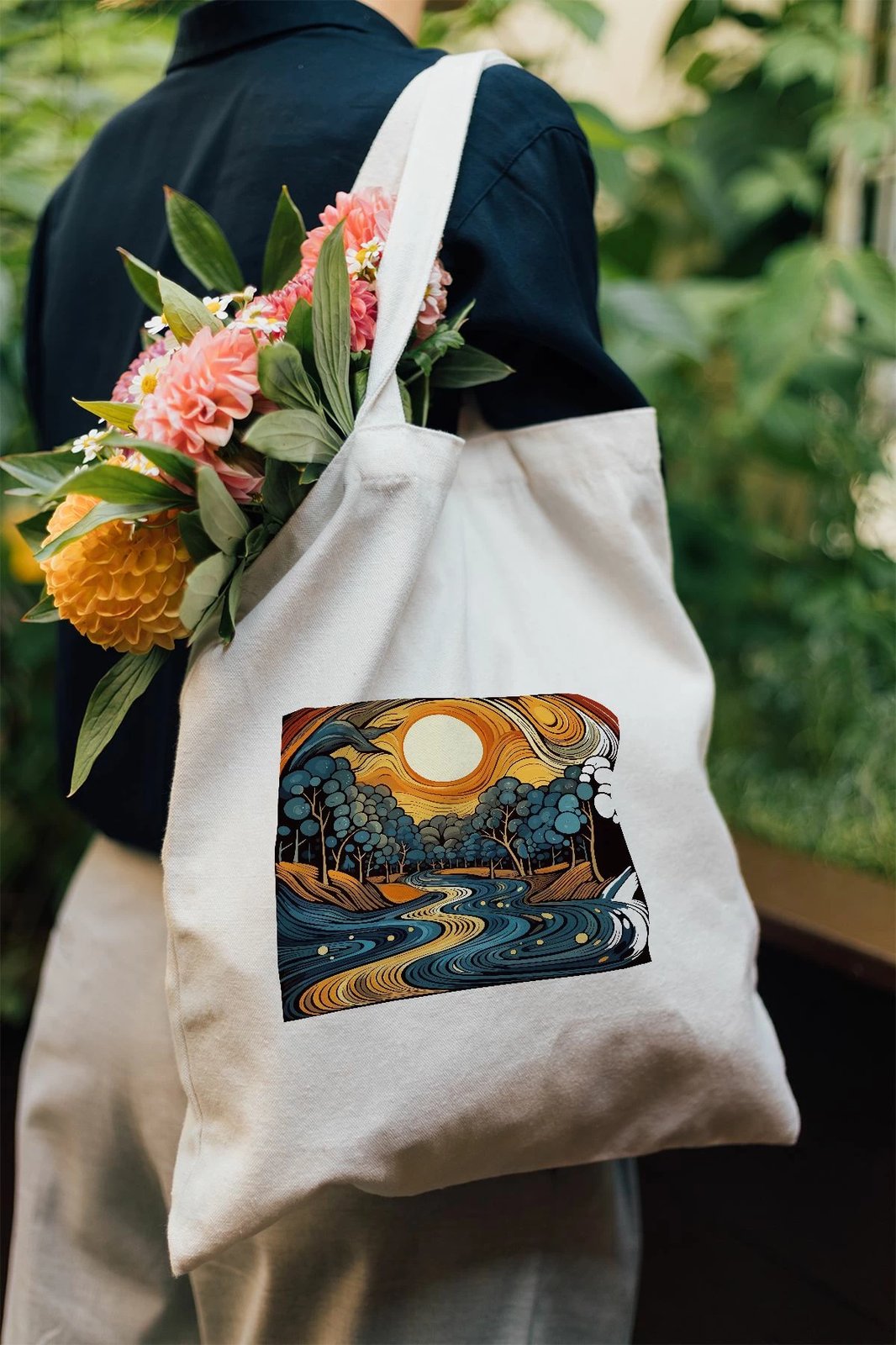 Çantë tote Zoozie Bags, model 21, shumëngjyrëshe