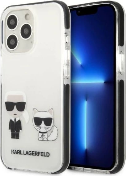 Mbështjellës Karl Lagerfeld KLHCP13LTPEKCW për iPhone 13/13 Pro, Hardcase, Bardhë