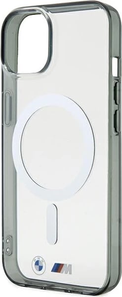 Mbështjellës BMW Silver Ring MagSafe për iPhone 15, Transparent