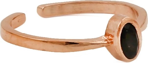 Unazë argjendi Jumeon, ngjyrë rozë e zezë, 10161SYH