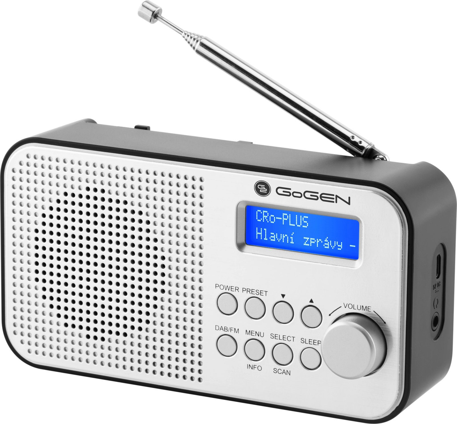 Radio e Portative me FM/DAB+ LCD dhe Alarm GOGEN GOGDAB300N