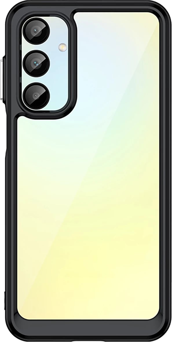 Mbështjellës, Hurtel, Outer Space Case, për Samsung Galaxy A16 / A16 5G, PC+TPU, kornizë gel, skaje të ngritura, Black
