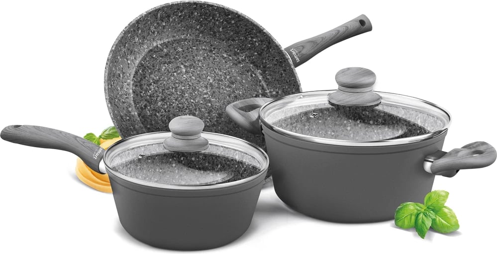 Set tenxhere Lamart LT1177, 5 pjesë, hirtë e errët