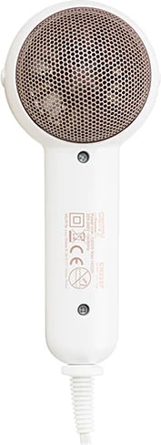 Tharëse flokësh, Adler Camry CR 2257, 1400W, 2 nivele temperature, 2 nivele shpejtësie, me koncentrator, e bardhë me elemente ari