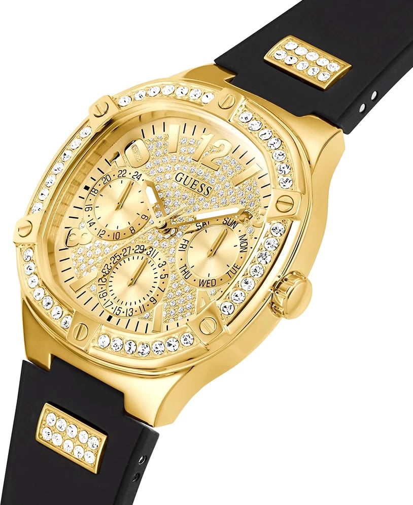 Orë dore GUESS GW0619L2, e zezë dhe e artë