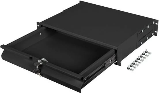 Sirtar për kasë serveri LANBERG 2U 19 inch 360mm, e zezë