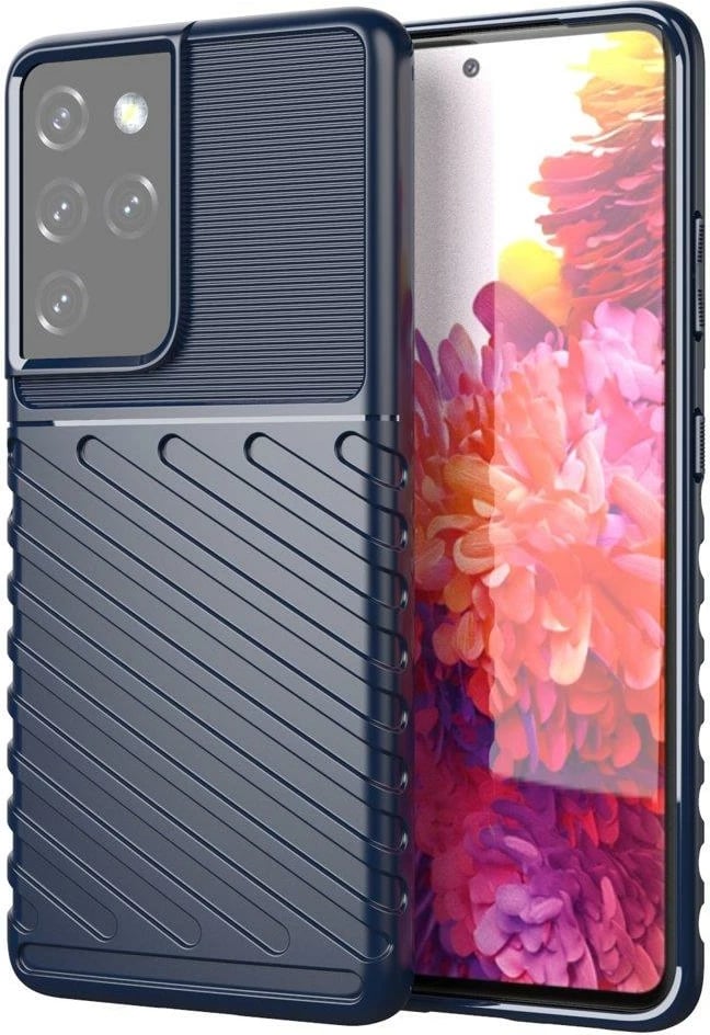 Mbështjellës Hurtel Thunder Case për Samsung Galaxy S22 Ultra, i kaltër