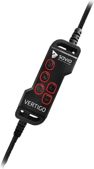 Kufje gaming Savio Vertigo me mikrofon, Surround 7.1, USB, të zeza Kufje gaming Savio Vertigo me mikrofon, Surround 7.1, USB, të zeza