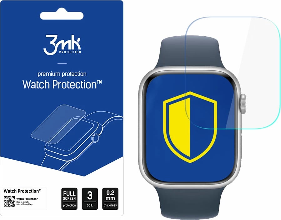Mbrojtës ekrani për Apple Watch 9, 3mk Protection Watch Protection ARC+, 45mm, Transparent