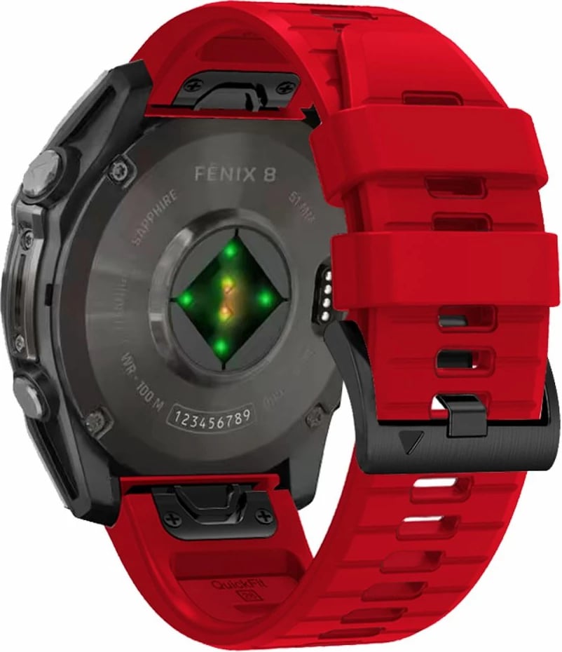 Rrip silikoni Tech-Protect për Garmin Fenix 5X/5X Plus/6X/6X Pro/7X/8, 51mm, Kuq