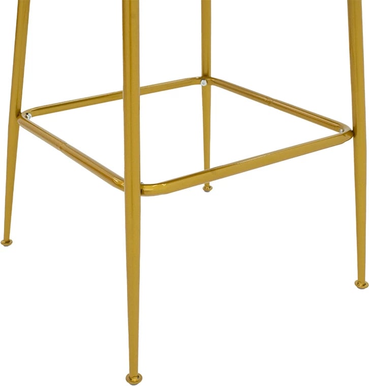 Karrige për bar Impel metal këmbë të arta-kadife mollë e kalbur