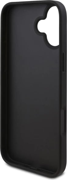 Mbështjellës Guess 4G Triangle për iPhone 16, 6.1", Zi