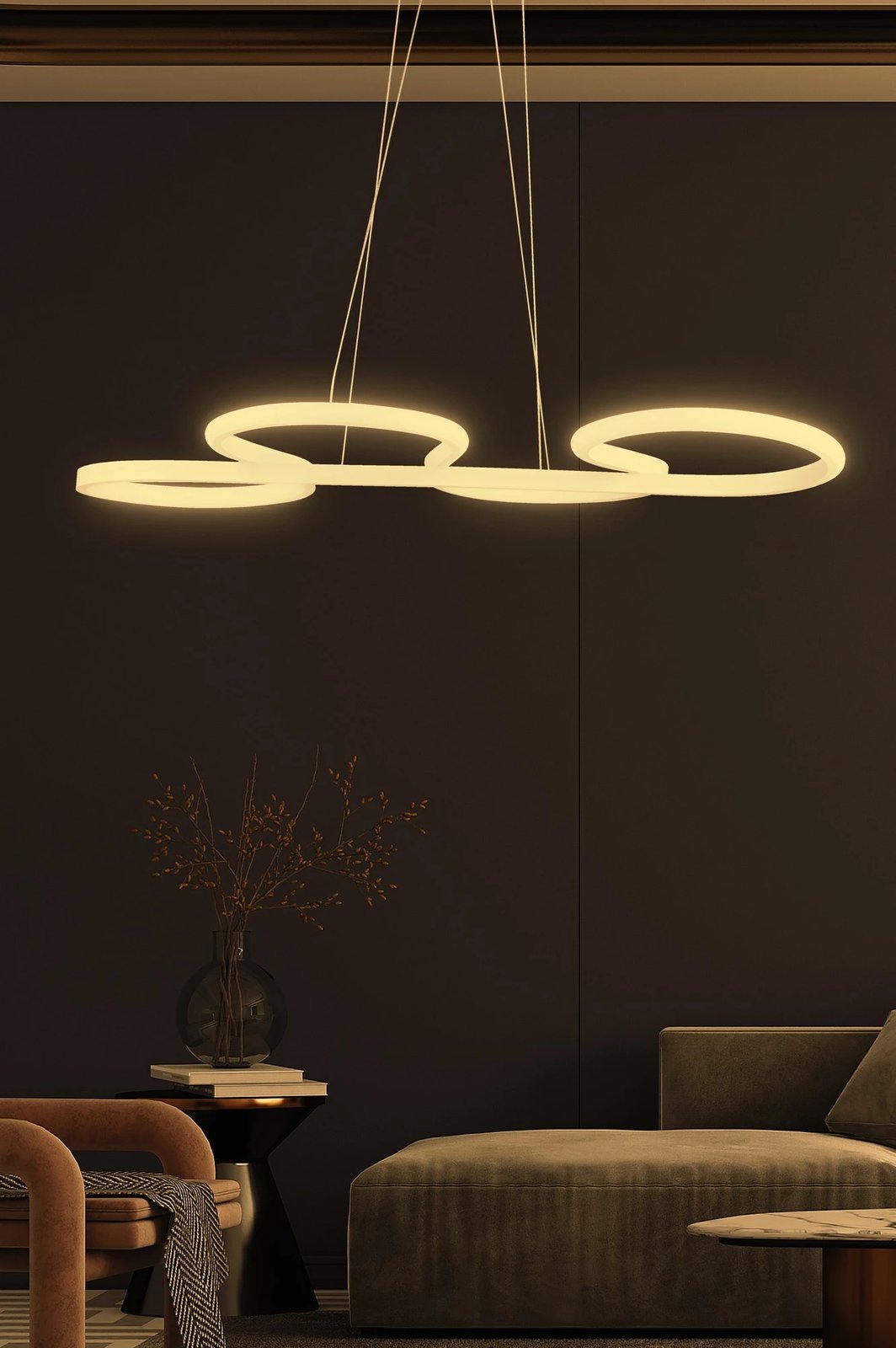 Llambë tavani Opviq, Swing, e bardhë, dritë e verdhë