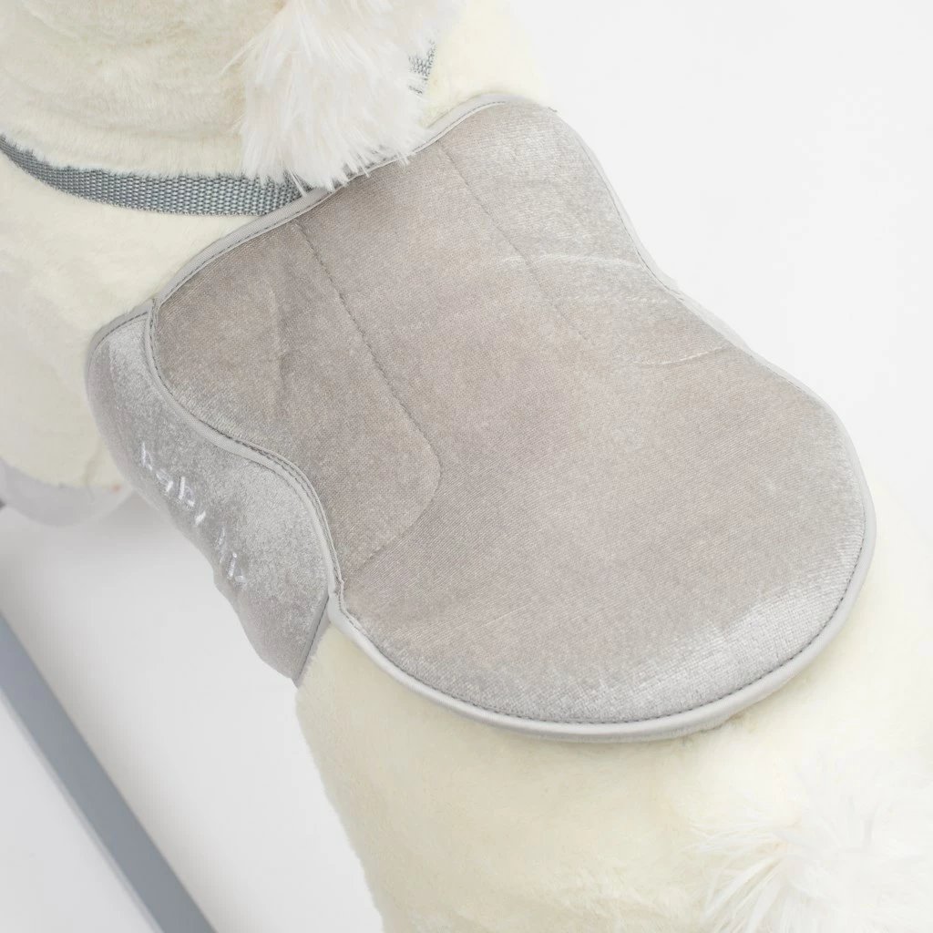 Lodër lëkundëse me rrota dhe melodi, Baby Mix Unicorn, deri 50 kg, 64x35x60 cm, e bardhë