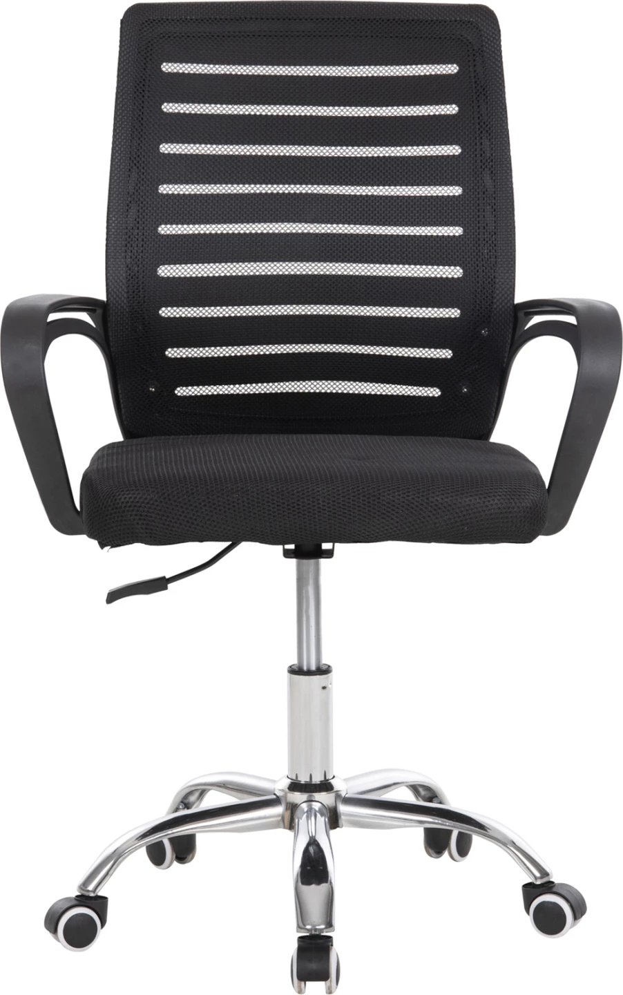 Karrige zyre TRAIL FH1192, rrjetë e zezë, këmbë metalike kromi, 64x55x98,5 cm.