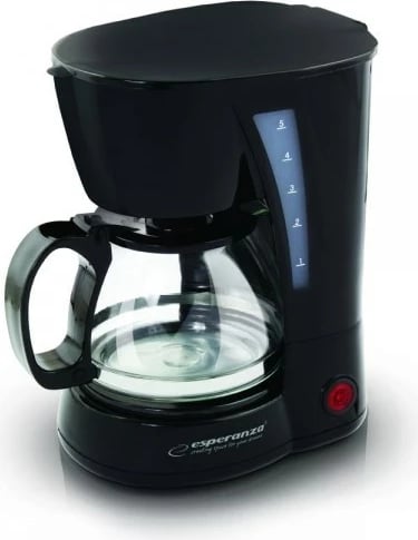 Aparat për kafe Esperanza Robusta EKC006, 0.6 L, 650W, i zi