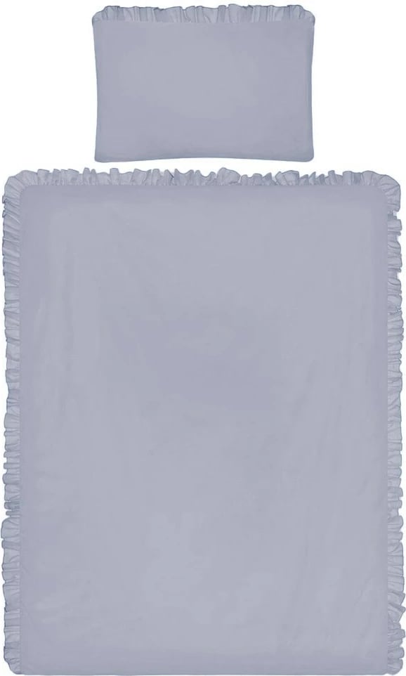 Set shtroje bebe, Belisima, PURE 100/135, pambuk 100%, jastëk 40x60 cm, mbulesë 100x135 cm, çarçaf me lastik 180 cm, blu, set 3-copësh