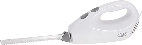 Thikë elektrike, Adler AD 4512, 180 W, 2 sete tehe inox, buton sigurie, teh 17 cm, e bardhë