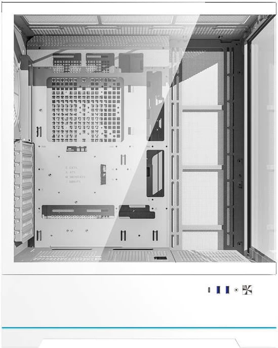 Kasë Darkflash DY451L, Big Tower, pa ventilatorë, ATX, xham i temperuar, e bardhë