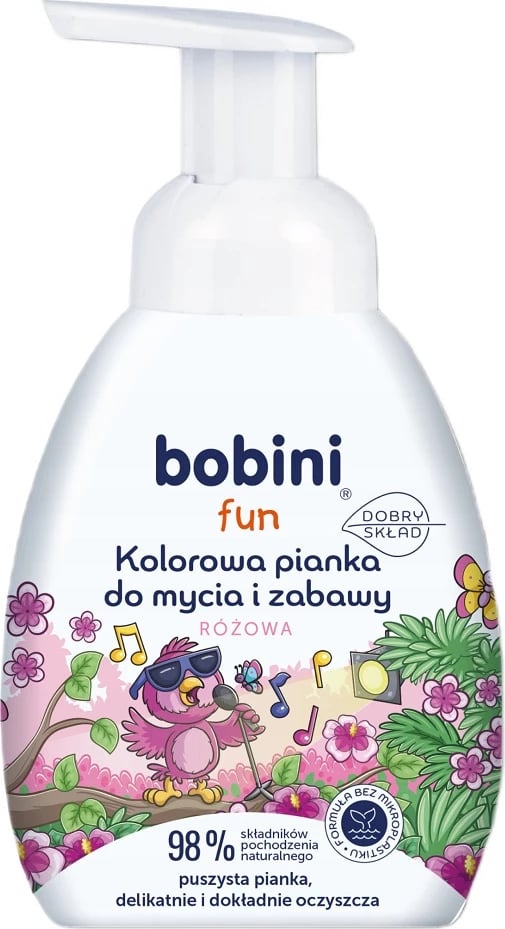 Shkumë për larje dhe lojë për fëmijë Bobini Fun Kids Pink 300ml rozë