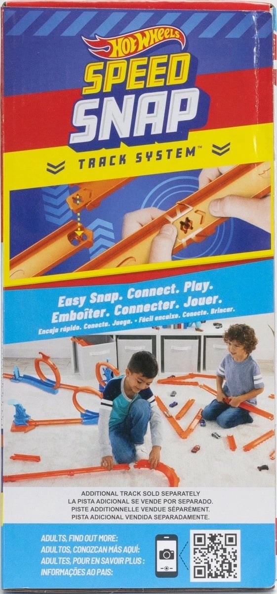 Set pistë garash Hot Wheels Track Creator Triple Loop, me makinë lodër, shumëngjyrëshe