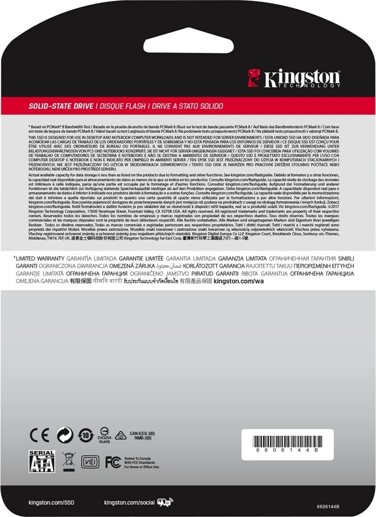 SSD Kingston A400, 2.5'', 960GB, Serial ATA III