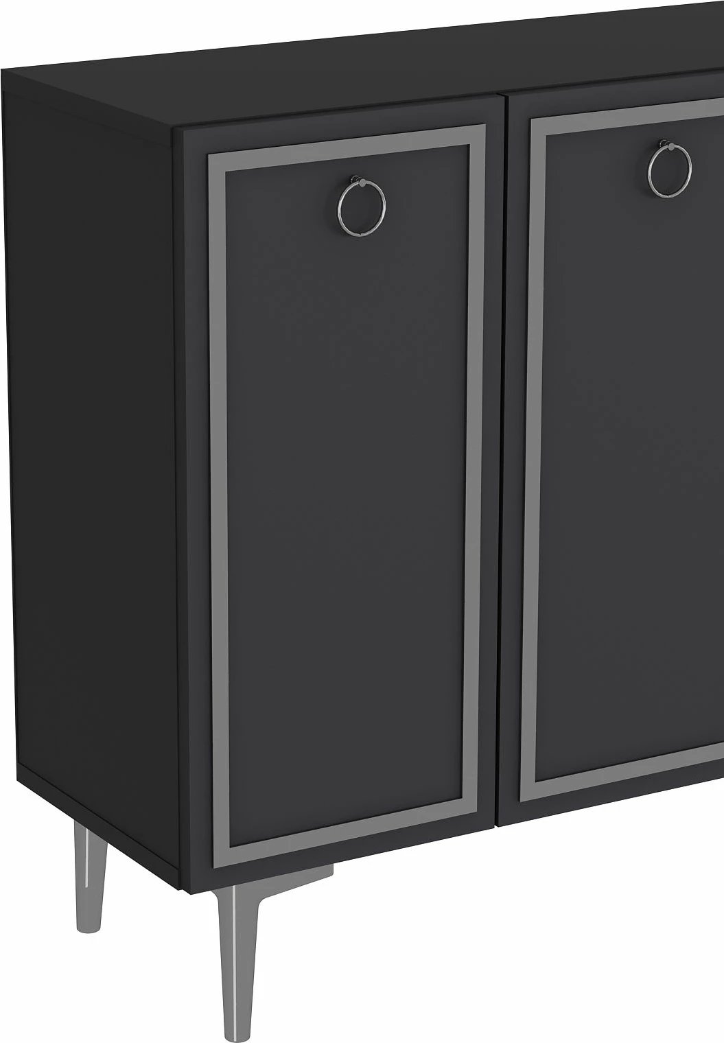 Konsol Skye Decor, ngjyrë antracit dhe argjendi, KM120