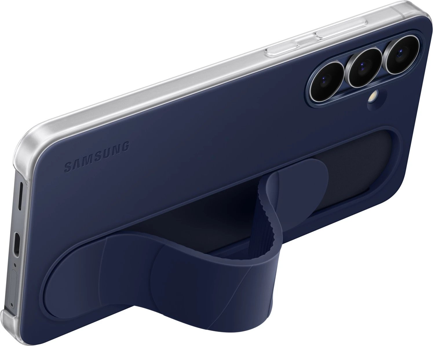 Mbështjellës Samsung Standing Grip Cover për Galaxy S25 FE, dark blue