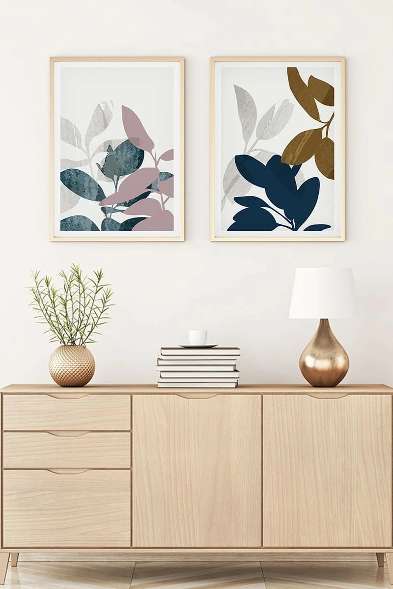 Pikturë dekorative me kornizë, MDF, 2 copë, Wallity, Huhu122, 30x40cm