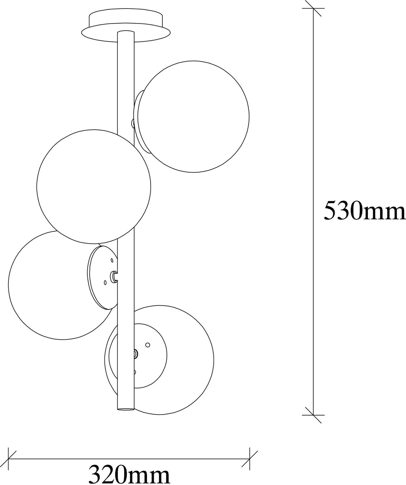 Llambë tavani Opviq, Faze - NT - 138, ngjyrë ari