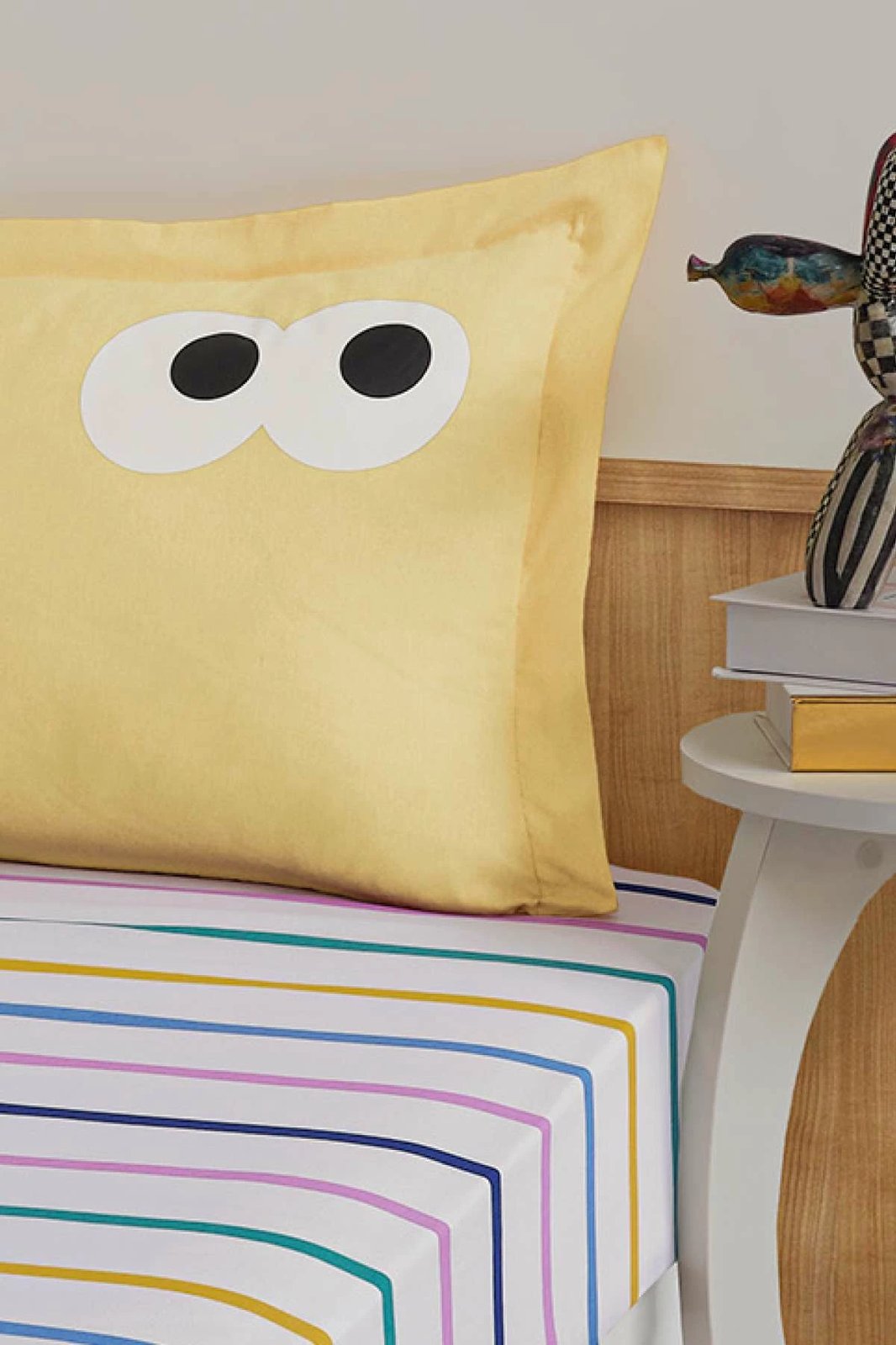 Set çarçafësh njësh, Funny Cizgili, ngjyrë e verdhë