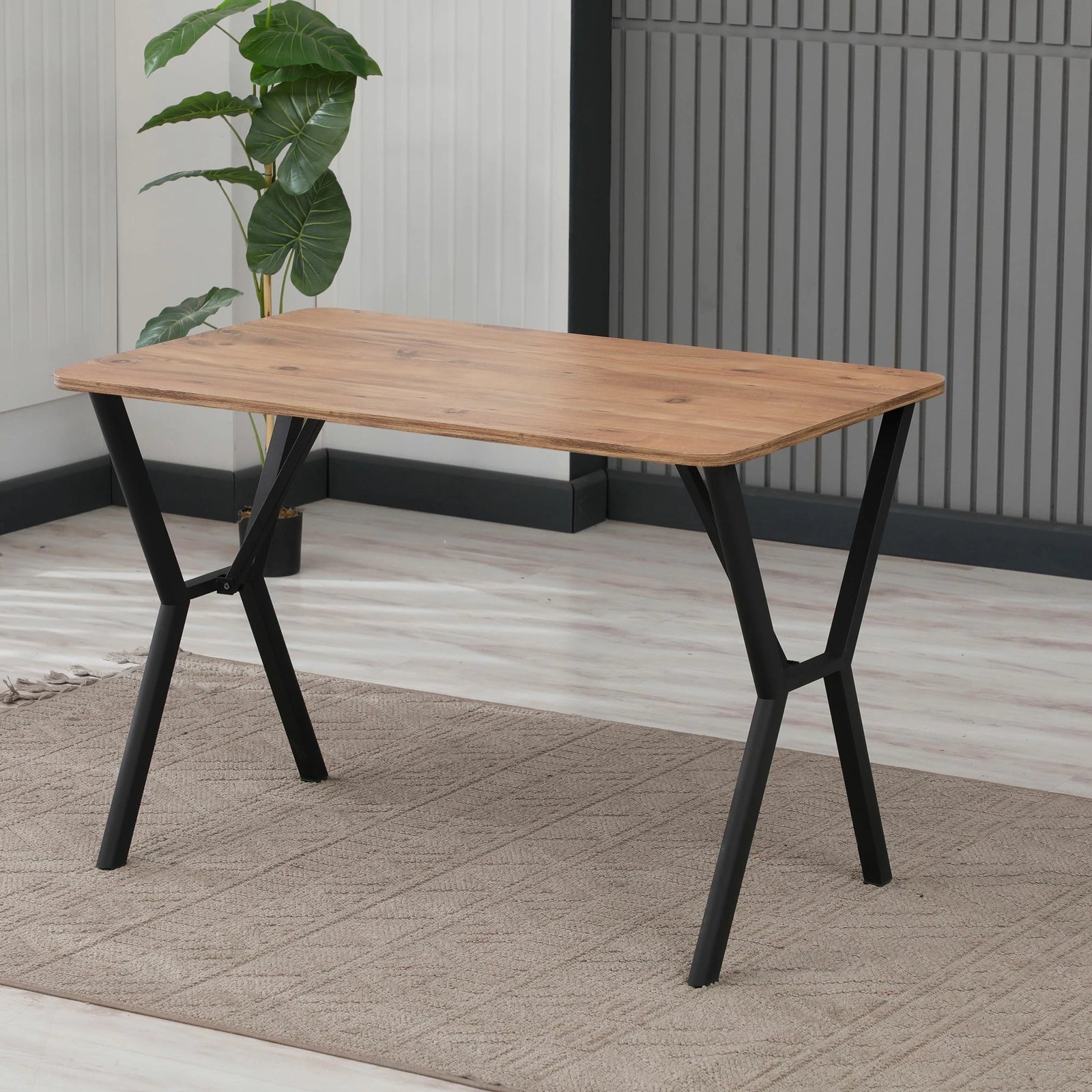 Tavolinë ngrënieje, ngjyrë arre, Skye Decor, Elma 110